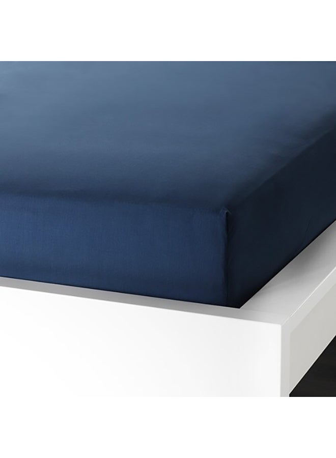 Generic Fitted Sheet Cotton Blue  - Image 2