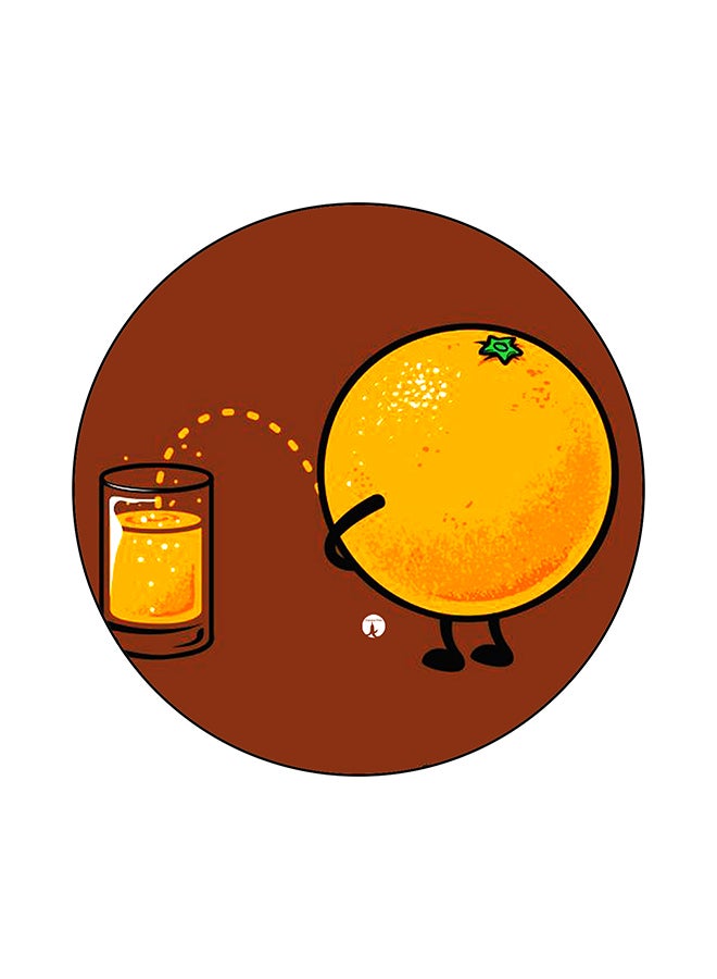 Printed Round Mouse Pad Multicolour