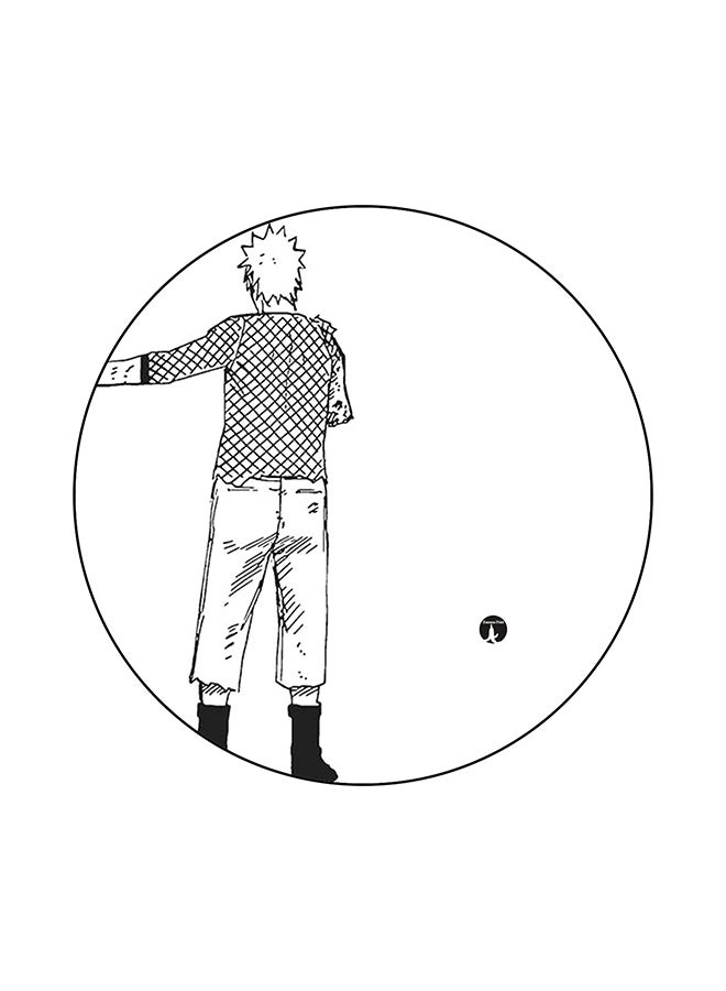 BP A Super Hero Printed Round Mouse Pad Black/White