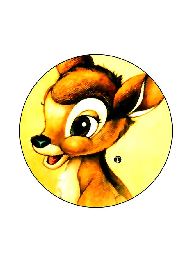 بي بي لوح ماوس بطبعة غزال بني/أبيض/أصفر