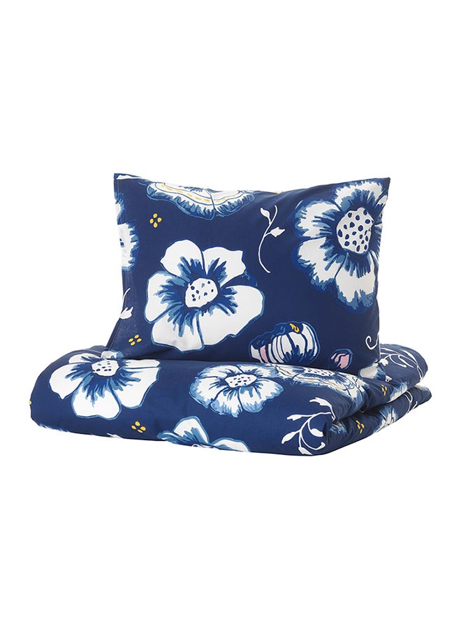 SANGLARKA Quilt Cover With Pillowcase Fabric Blue  - Image 1