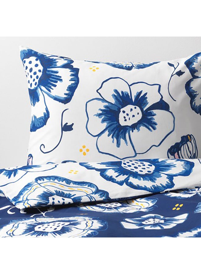 SANGLARKA Quilt Cover With Pillowcase Fabric Blue  - Image 4