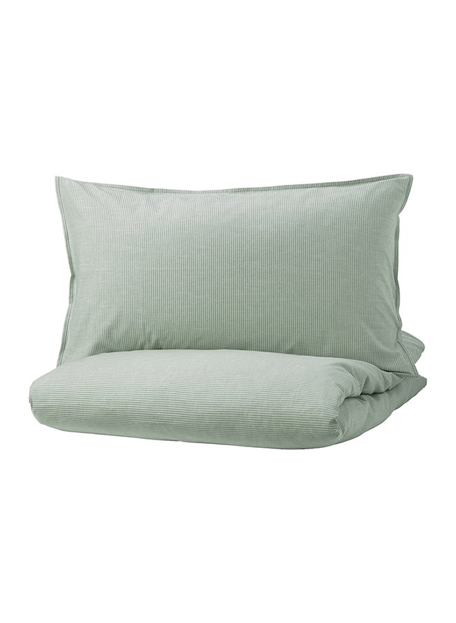 طقم غطاء وسادة مع غطاء لحاف من 3 قطع fabric أخضر  - Image 1