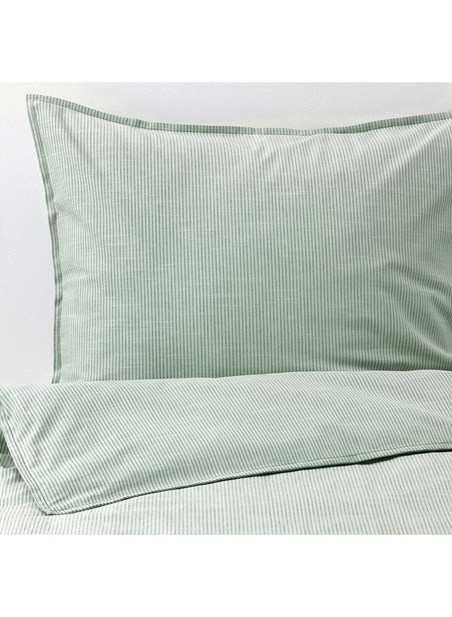 طقم غطاء وسادة مع غطاء لحاف من 3 قطع fabric أخضر  - Image 3