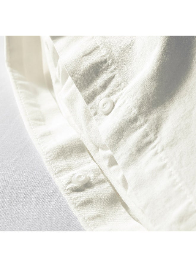 طقم غطاء وسادة مع غطاء لحاف من 3 قطع fabric أبيض  - Image 3