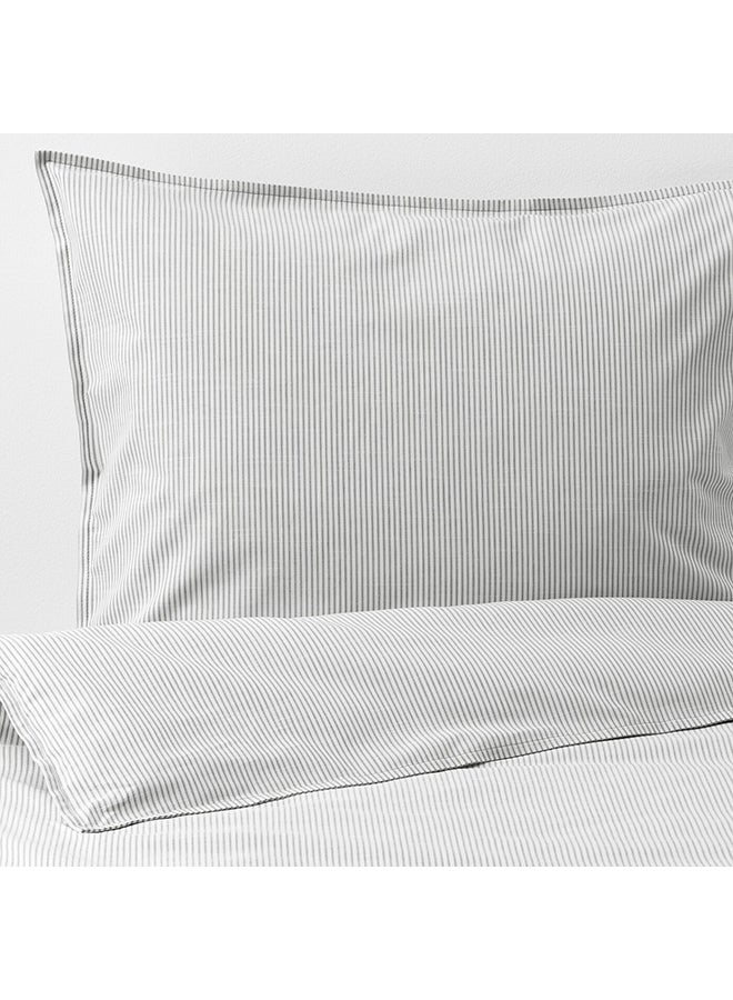 طقم غطاء وسادة مع غطاء لحاف من 3 قطع fabric أبيض  - Image 2