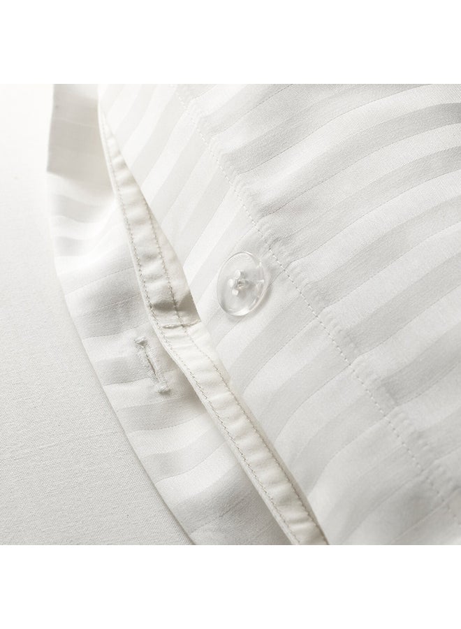 طقم غطاء وسادة مع غطاء لحاف من 3 قطع fabric أبيض  - Image 3