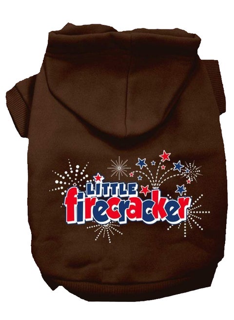 Little Firecracker Screen Print Hoodie Brown XXL