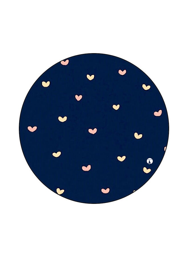 BP Small Heart Printed Mouse Pad Blue/Yellow