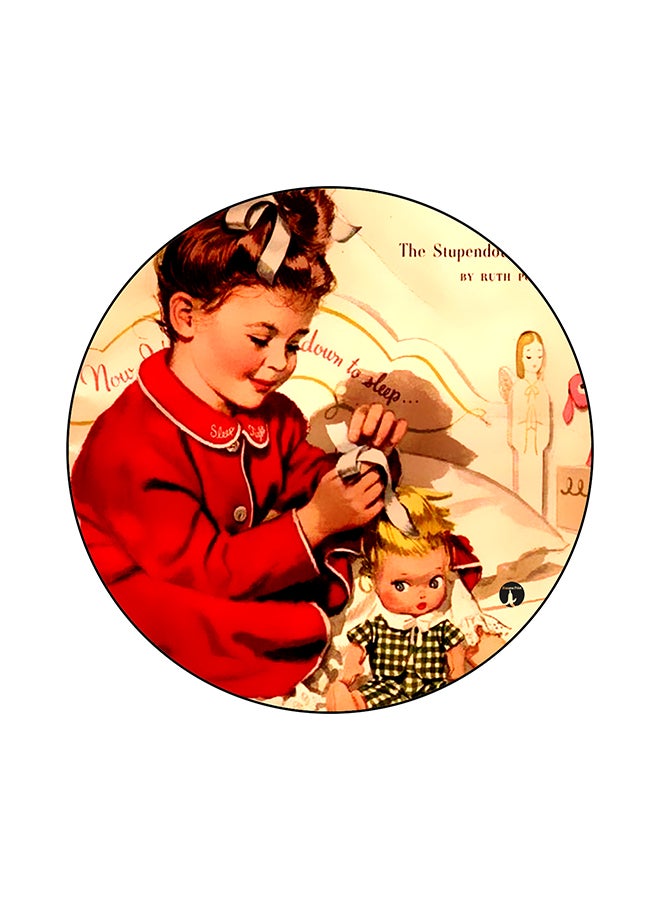 The Video Game Super Mario Printed Round Mouse Pad Multicolour