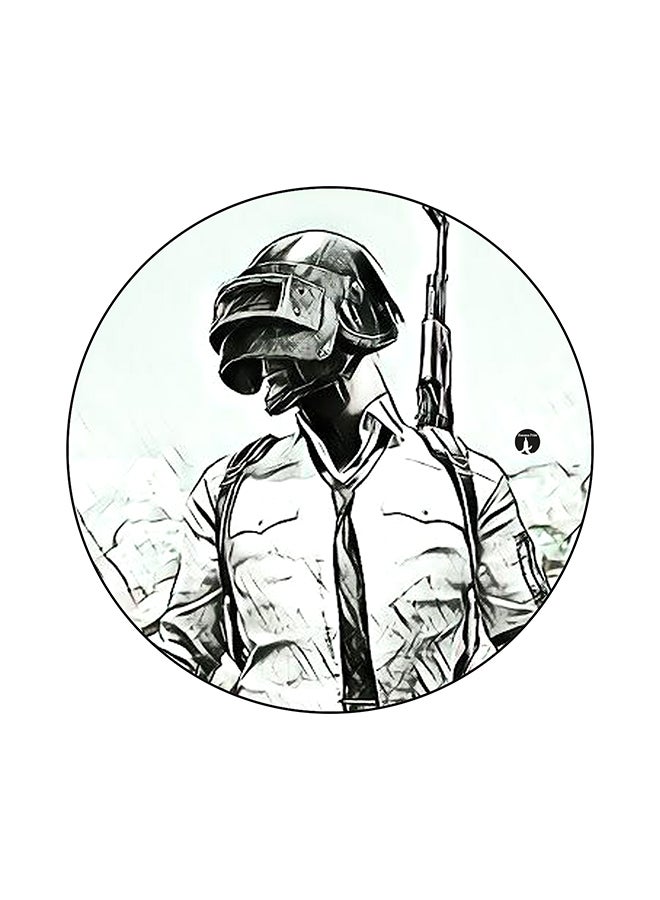 بي بي لوحة ماوس مستديرة مزينة بطبعة لعبة ببجي متعدد الألوان