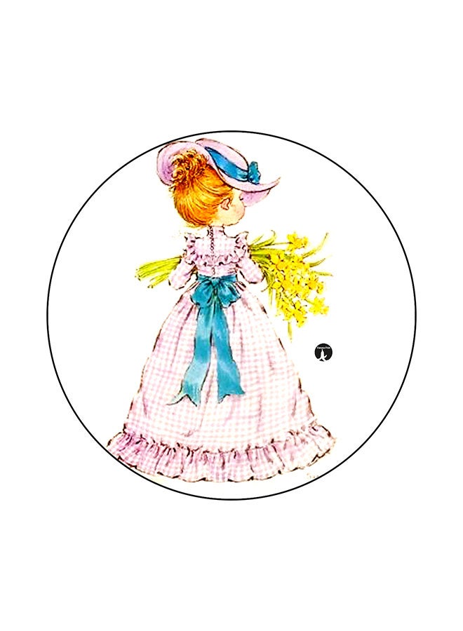 BP Vintage Art Printed Round Mouse Pad Multicolour