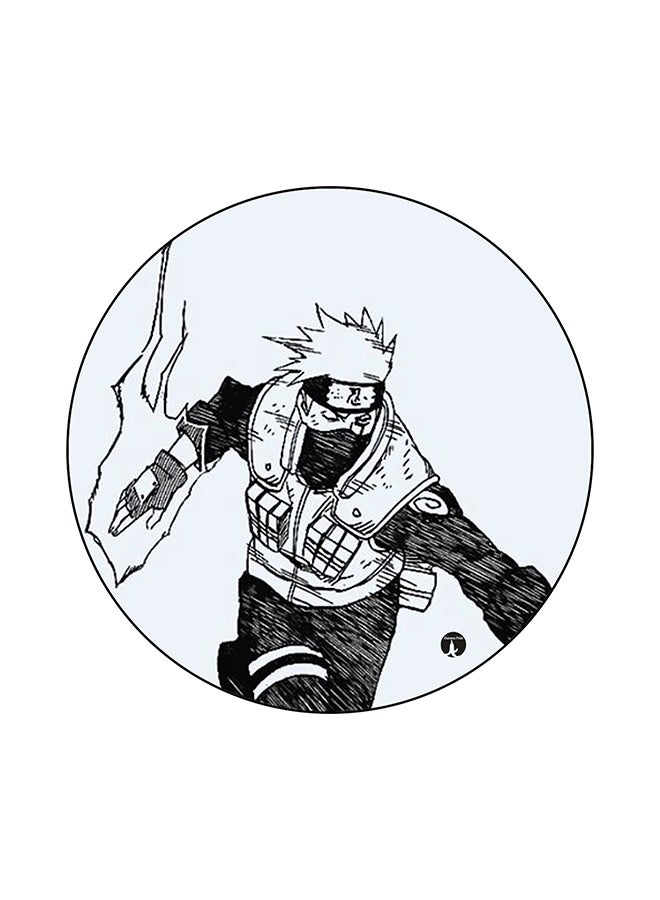 لوح ماوس بطبعة مستوحاة من مسلسل الرسوم المتحركة "Naruto" أبيض/ أسود