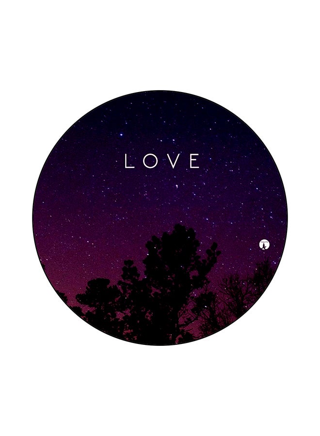 English Phrases Printed Mouse Pad Black/Pink/White