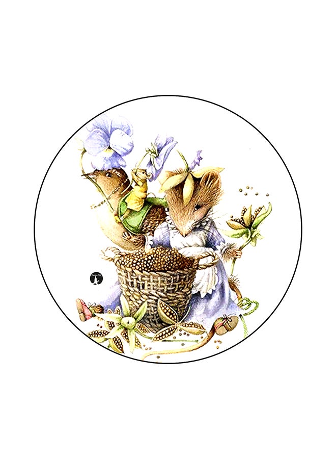 Vintage Art Printed Mouse Pad Multicolour