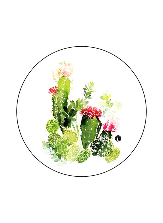 BP Cactuses Mouse Pad White