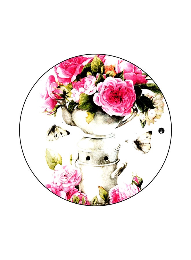 BP Flowers Mouse Pad White