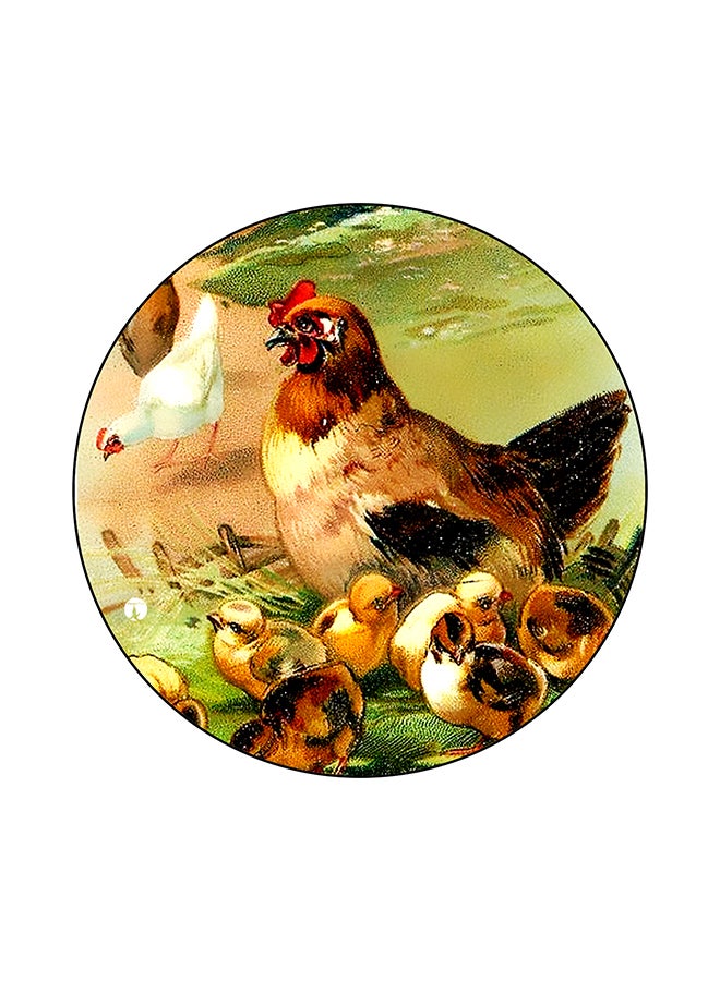BP A Chicken Printed Mouse Pad Multicolour