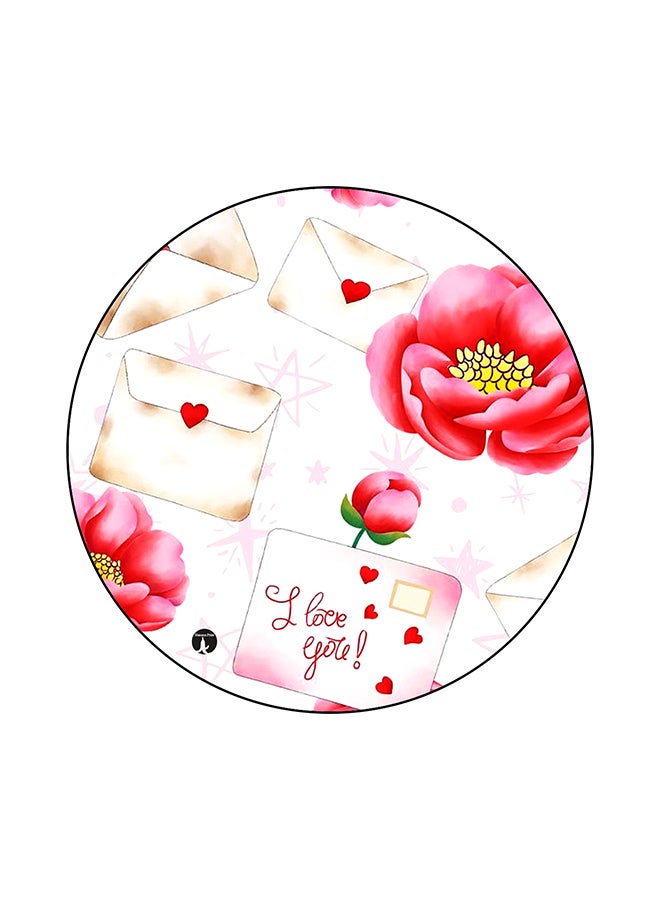 Flowers Printed Mouse Pad Multicolour