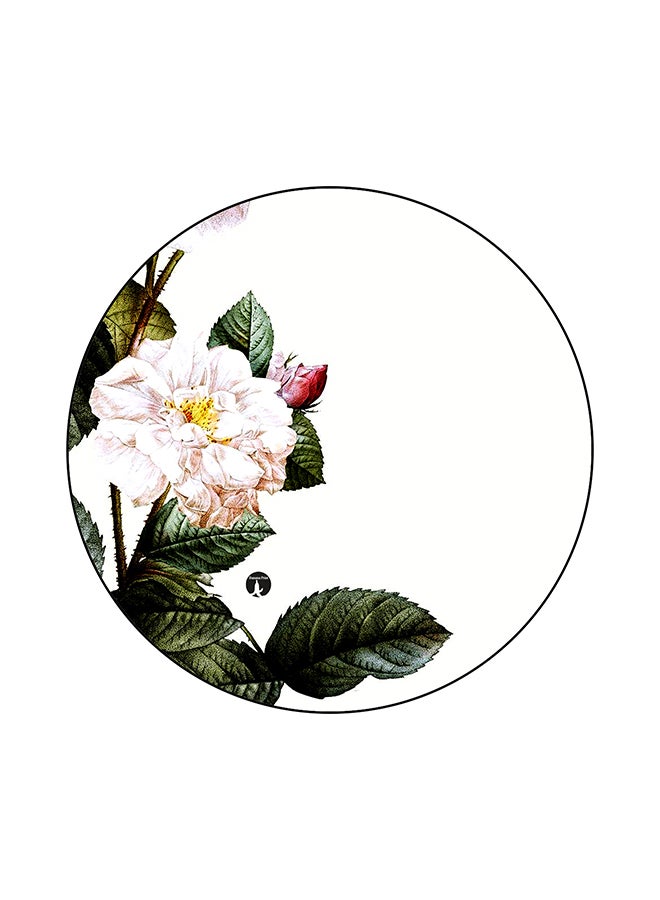 BP A Flower Mouse Pad White