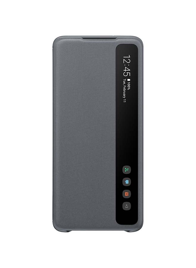 Samsung - Smart Clear View Protective Case Cover For Samsung Galaxy S20+ Grey - Image 1