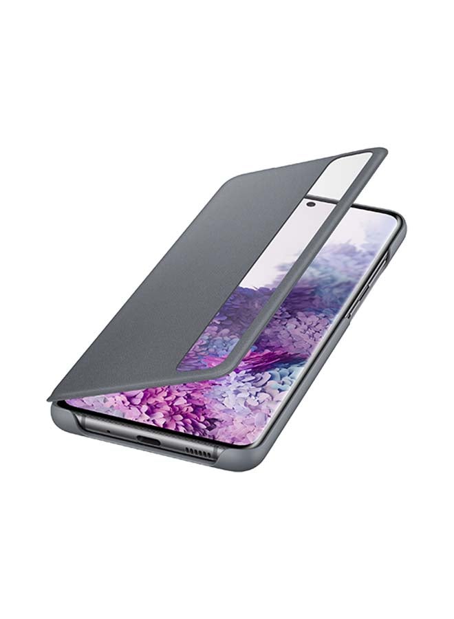 Samsung - Smart Clear View Protective Case Cover For Samsung Galaxy S20+ Grey - Image 1