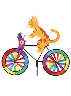 Kitty With Bicycle Wind Spinner