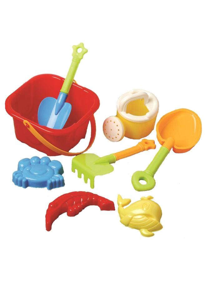 U.S. Toy 8-Piece Beach Bucket Sand Castle Play Set - Image 1