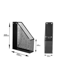 Generic Metal Mesh Magazine File Holder Black  - Image 3