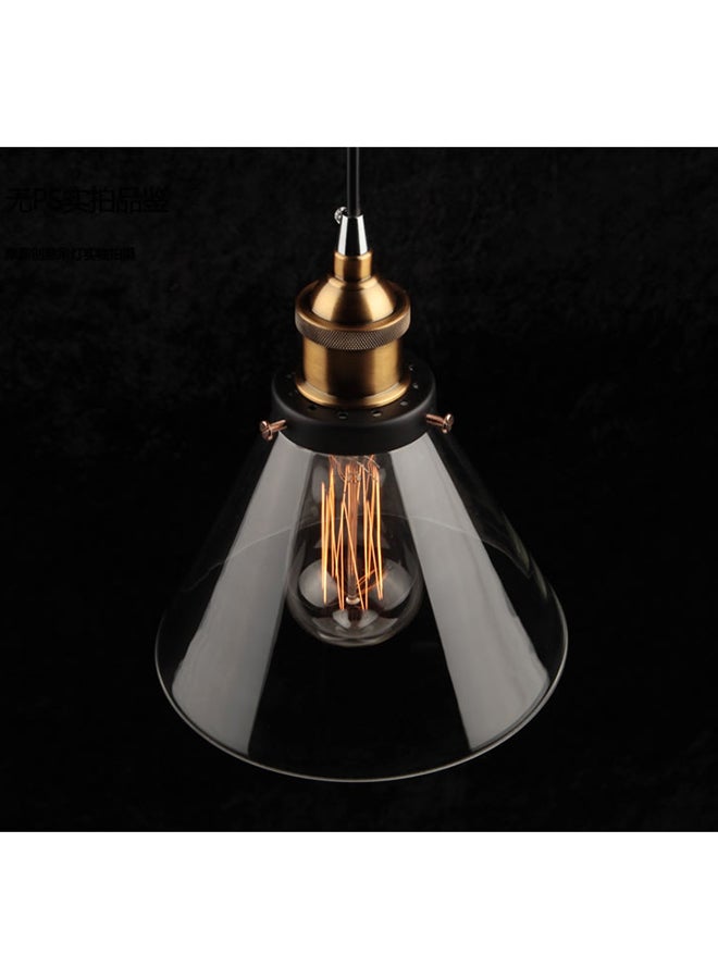 Beauenty Vintage Pendant Glass Light Clear/Gold/Black 185 x 230mm  - Image 3
