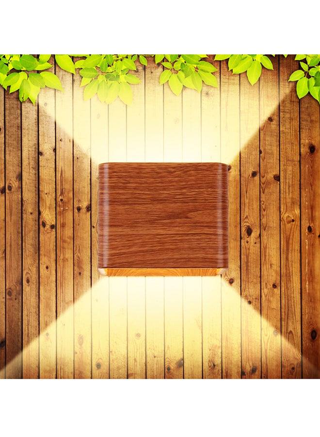 Beauenty Square Shape LED Indoor Wall Lamp Brown 10 x 10cm - Image 4