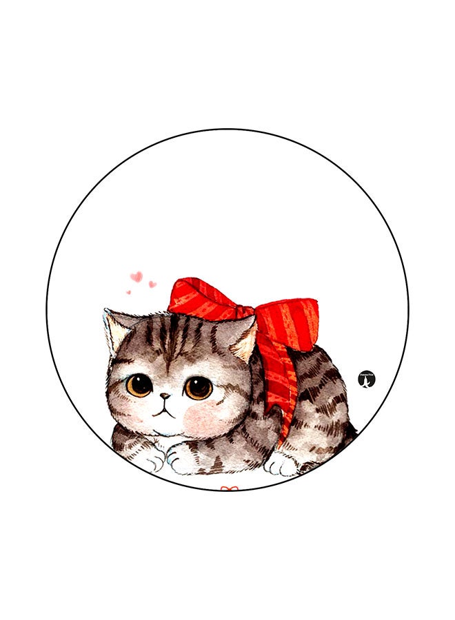 BP A Cat Printed Mouse Pad White