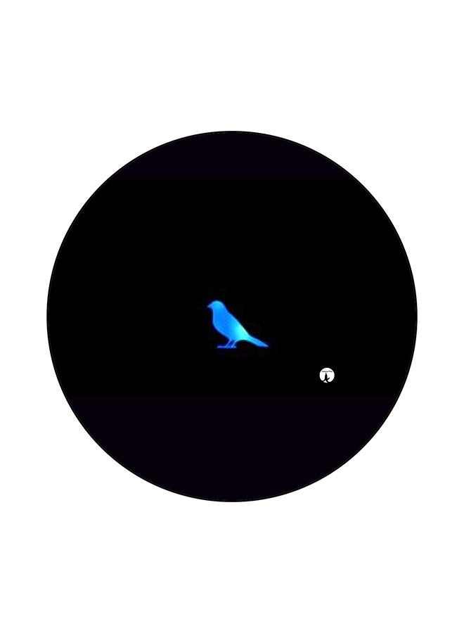 A Bird Printed Mouse Pad Black/Blue
