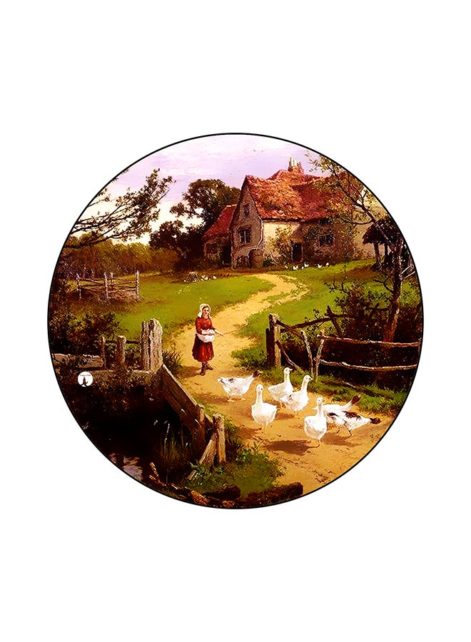 Farm House Printed Mouse Pad Multicolour