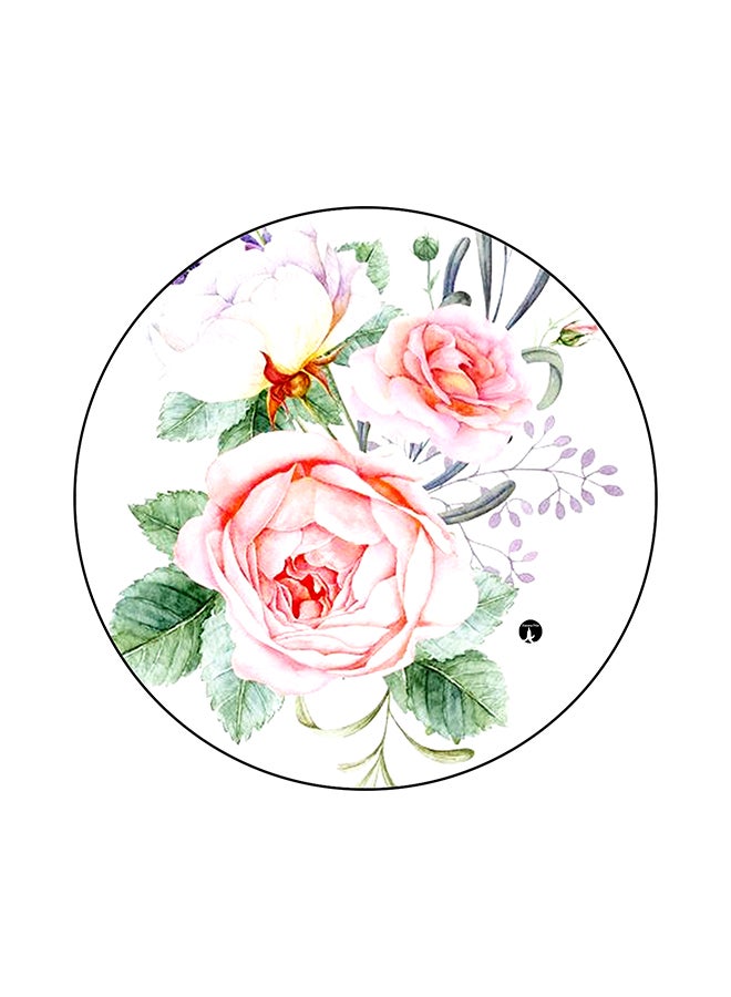 BP Flowers Printed Mouse Pad White/Pink/Green