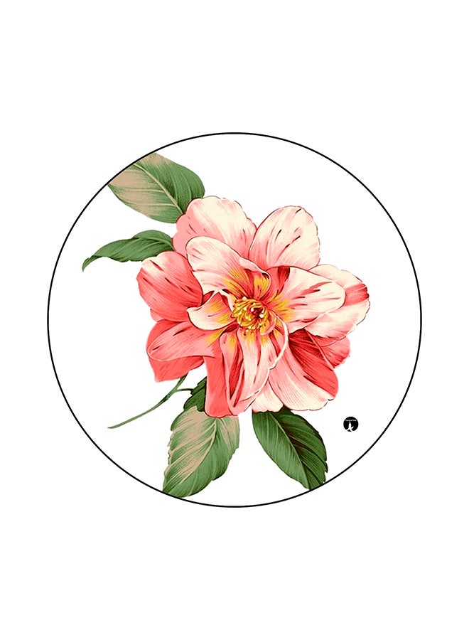 BP A Flower Printed Mouse Pad Pink/Green/White