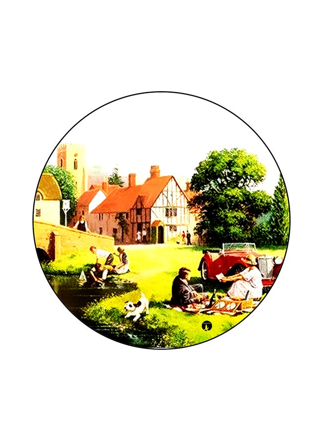 Vintage Art Printed Mouse Pad Multicolour