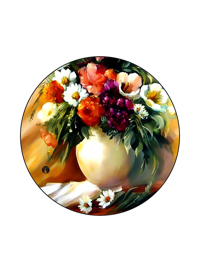 لوحة ماوس برسمة زهور متعدد الألوان