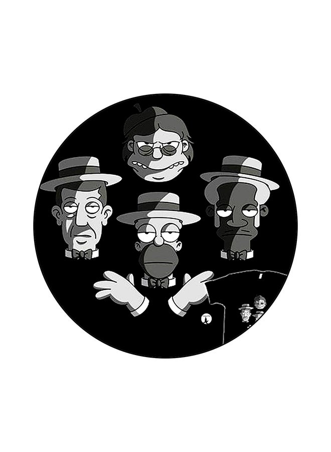 The Simpsons Printed Mouse Pad Black/White/Grey