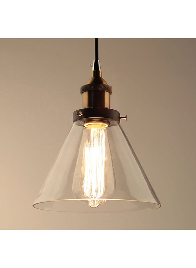 Beauenty Vintage Pendant Glass Light Clear/Gold/Black 185 x 230mm  - Image 2