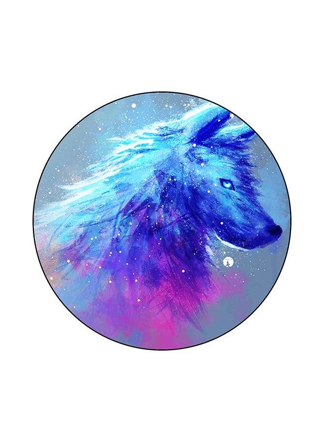 BP A Wolf Printed Mouse Pad Blue/Pink