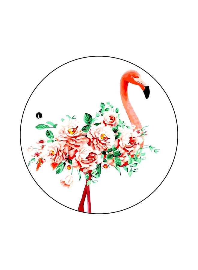 A Flamingo Printed Mouse Pad White