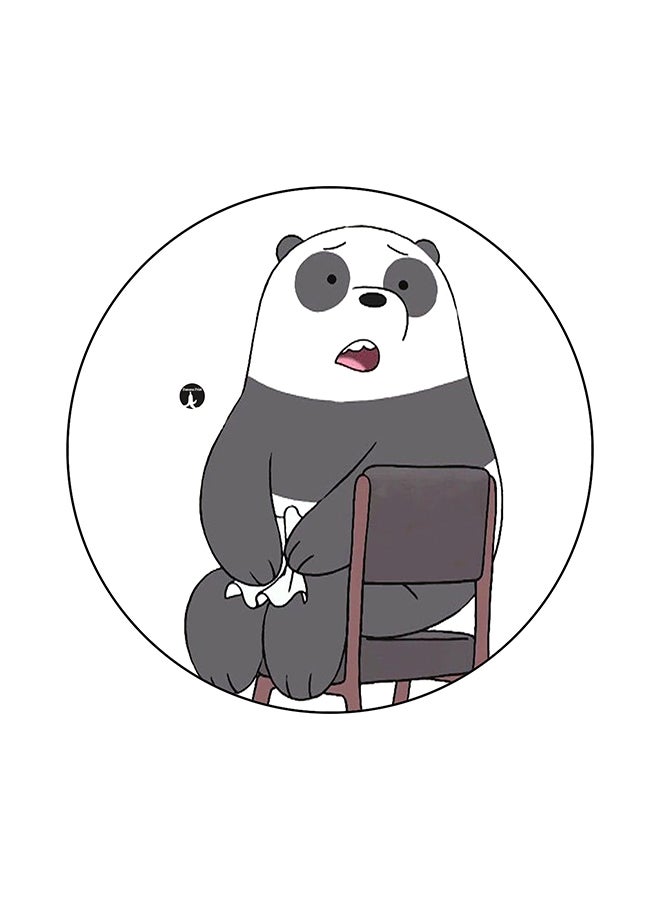 BP A Panda Printed Mouse Pad White