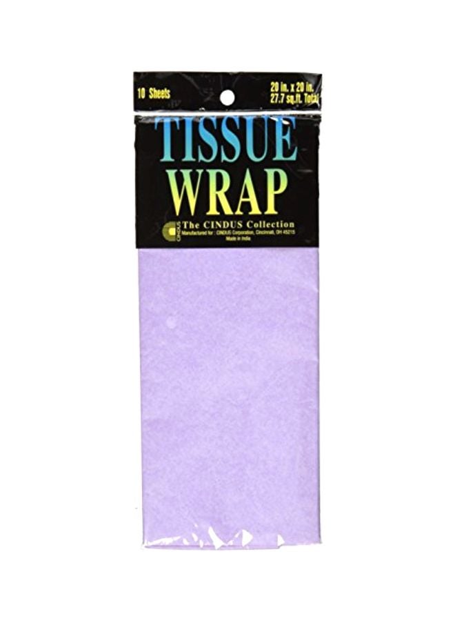 سندس عبوة مناديل ورقية من 10 قطع أرجواني - Image 1