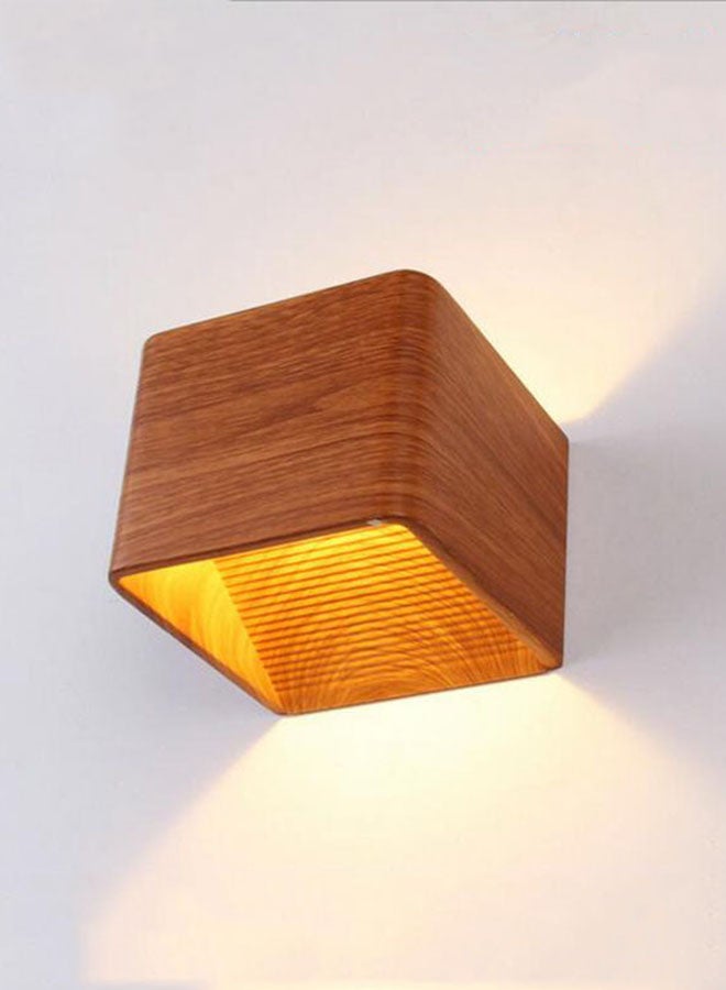 Beauenty Square Shape LED Indoor Wall Lamp Brown 10 x 10cm - Image 2
