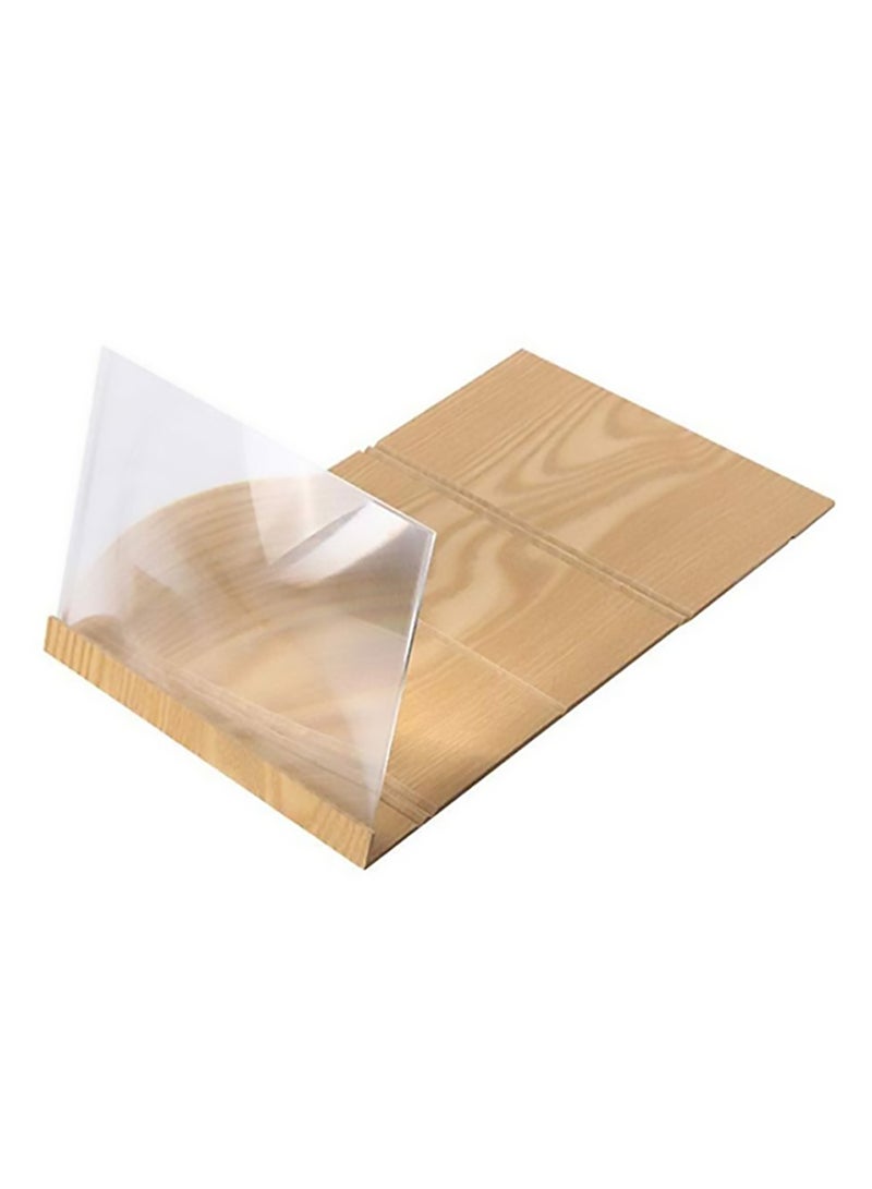 روبيك جهاز بروجيكتور بشاشة مكبرة ثلاثي الأبعاد للهواتف الذكية شفاف / بيج - Image 1