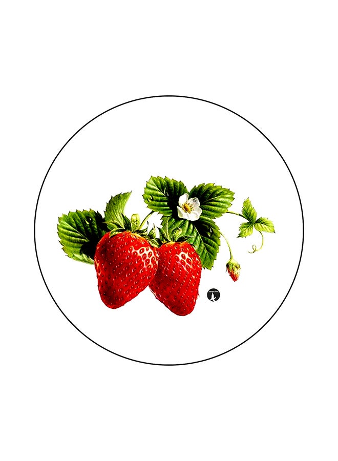 BP Strawberries Printed Mouse Pad White/Green/Pink