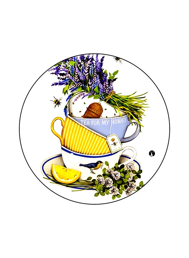 Tea Cups Printed Mouse Pad Multicolour