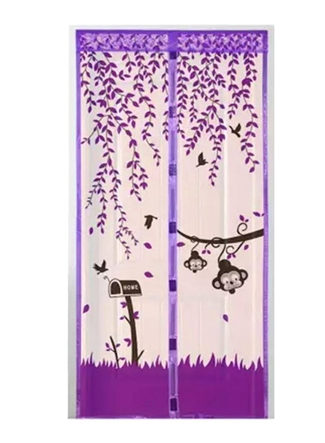 Magnetic Insect Door Net Curtain Purple/Beige/Brown 210 x 100cm - Image 1