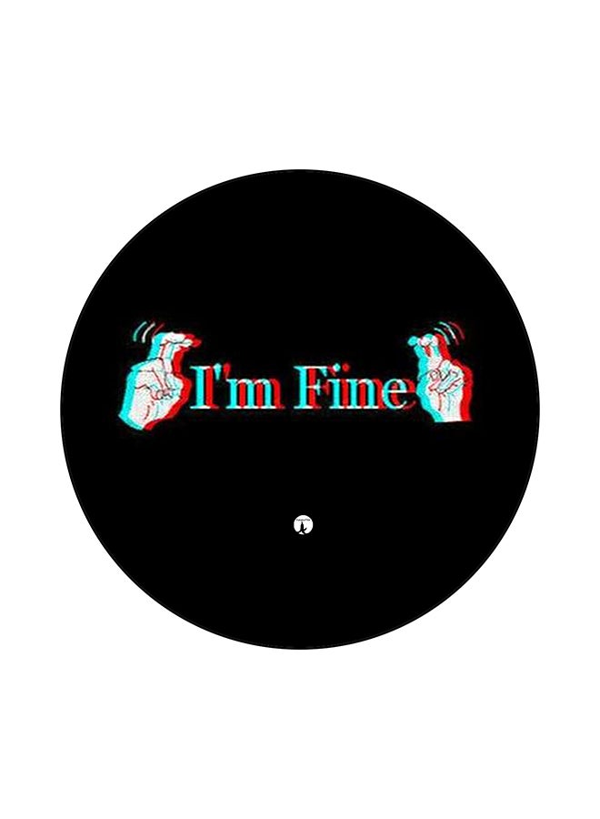 BP English Phrases Printed Mouse Pad White/Black
